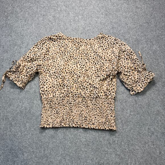 Women's‎ Abercrombie & Fitch Leopard Print Smock Bottom Blouse Size Small - Picture 8 of 11